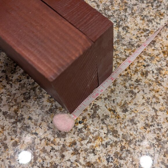 Vintage Wooden Lidded Box – Donut Seed Design on Lid - Picture 10 of 10